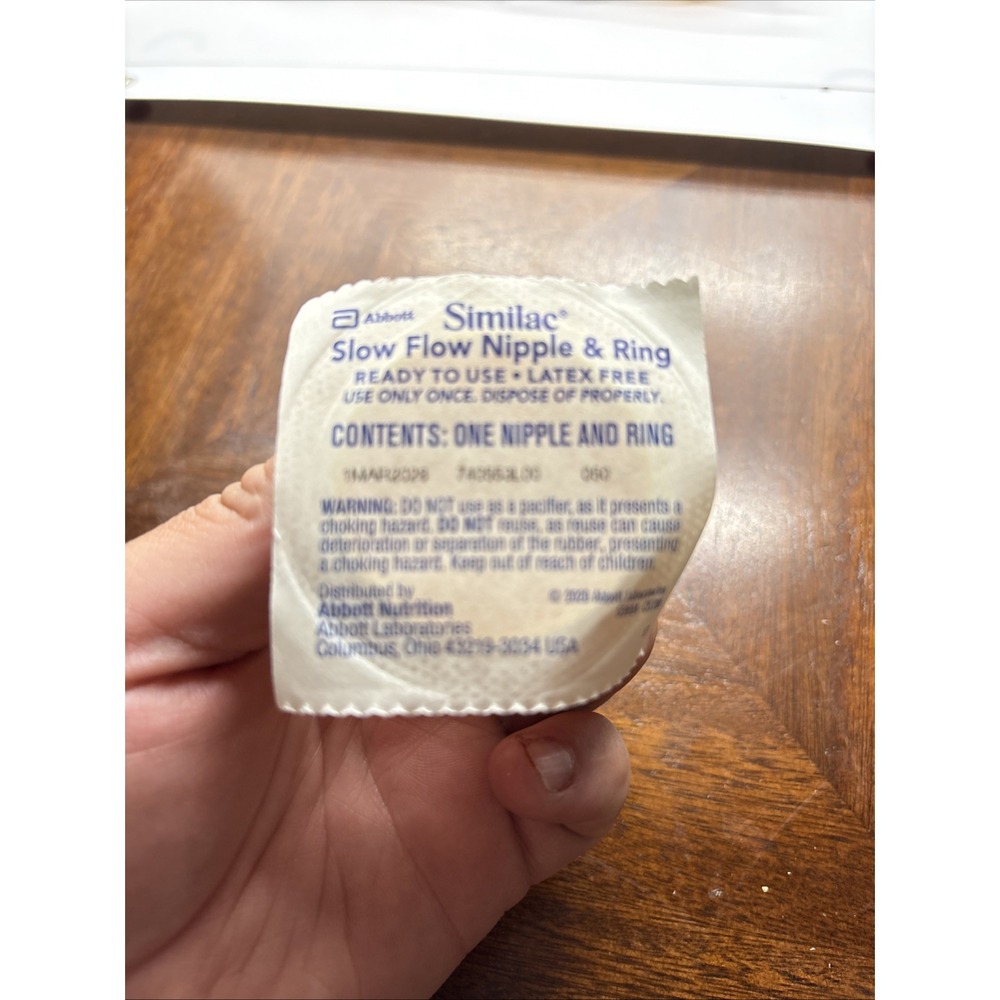 30 Packs of Similac Slow Flow Nipples and Rings